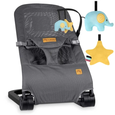 Nukido NK-52 Houpací křeslo s hračkami, šedé