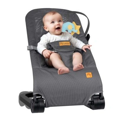 Nukido NK-52 Houpací křeslo s hračkami, šedé