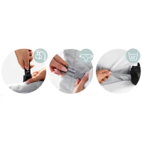 Hojdacia stolička Nukido NK-52 s hračkami, svetlo sivá