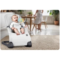 Hojdacia stolička Nukido NK-52 s hračkami, svetlo sivá