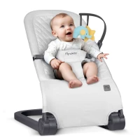 Hojdacia stolička Nukido NK-52 s hračkami, svetlo sivá