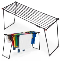 ModernHome BJ-1928-2 Teleskopický sušák na prádlo 19 m, skládací, černý