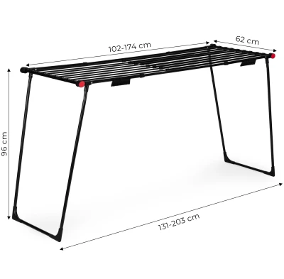 ModernHome BJ-1928-2 Teleskopický sušák na prádlo 19 m, skládací, černý