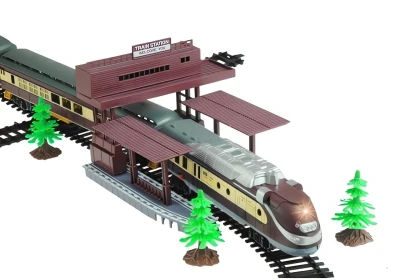 LEAN Toys 1012 Obrovská vláčkodráha FENFA 5 vagónů + výhybky