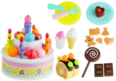 LEAN Toys 3590 Narozeninový dort se svíčkami a zmrzlinou