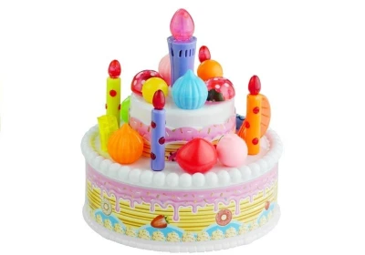 LEAN Toys 3590 Narozeninový dort se svíčkami a zmrzlinou
