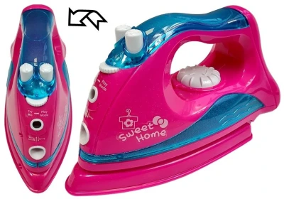 LEAN Toys 4847 Dětské žehlící prkno s žehličkou, růžové