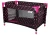 LEAN Toys 7701 Postýlka pro panenky Alice 52,5 x 30,5 cm, černo-růžová