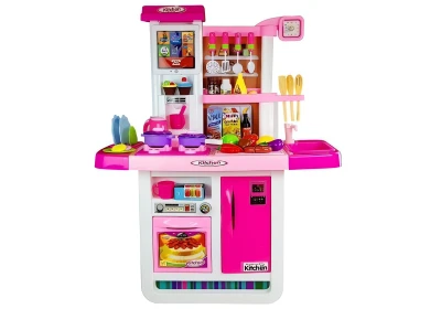LEAN Toys 7525 Dětská kuchyňka s vodou a zvuky, růžová