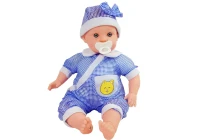 LEAN Toys 7085 Panenka s modrým oblečkem a doplňky 45 cm