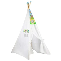 LEAN Toys 9505 Detský stan Teepee, biely