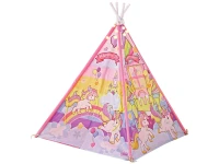 LEAN Toys 10514 Detský stan so svetelnými efektmi a jednorožcami, ružový