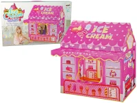 LEAN Toys 10516 Princezná svetielka Hviezdicový stánok so zmrzlinou, ružový