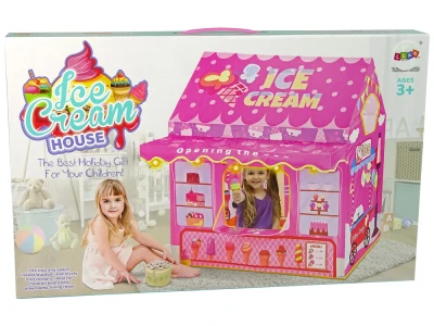 LEAN Toys 10516 Princezná svetielka Hviezdicový stánok so zmrzlinou, ružový