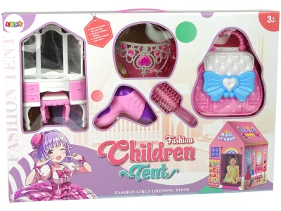 LEAN Toys 10517 Detský stan pre princezné Krása salón, ružový