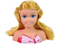 LEAN Toys 9955 Česací hlava s korálky a barevnými sponkami