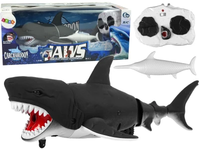 LEAN Toys 10388 Diaľkovo ovládaný žralok R/C, čierny