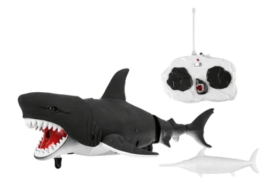 LEAN Toys 10388 Diaľkovo ovládaný žralok R/C, čierny