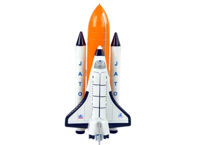 LEAN Toys 12657 Kosmická raketa a kovová vesmírná loď 2 v 1 - světlo a zvuk