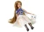LEAN Toys 13909 Panenka Emily s kočičkou a dlouhými hnědými vlasy