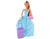 LEAN Toys 14769 Panenka s kostýmy a zavazadlem