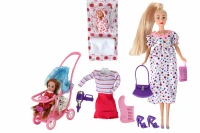 LEAN Toys 14770 Panenka Lucy v těhotenství - sada doplňků XXL