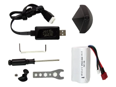LEAN Toys 15355 Diaľkovo ovládaná motorová loď R/C 2,4 GHz, červená
