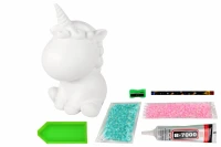 LEAN Toys 15626 Sada na výrobu diamantového jednorožce DIY, modrý
