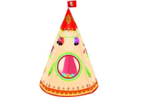 LEAN Toys 15246 Indiánsky stan pre deti 160 cm x 105 cm, krémová farba