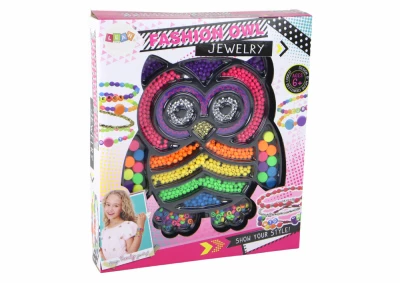 LEAN Toys 16065 Sada na výrobu šperkov, 3000 korálikov, sova