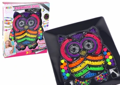 LEAN Toys 16065 Sada na výrobu šperkov, 3000 korálikov, sova