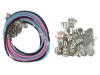 LEAN Toys 15577 Sada náramků, řetízků a barevných korálků na bižuterii