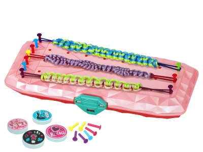 LEAN Toys 15771 Sada na výrobu náramkov v ružovej krabičke