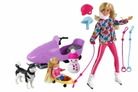 LEAN Toys 16178 Panenka Anlily s bruslemi, pejskem a skútrem