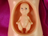 LEAN Toys 15732 Panenka v těhotenství - dlouhé vlasy, příslušenství