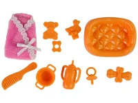 LEAN Toys 15732 Panenka v těhotenství - dlouhé vlasy, příslušenství