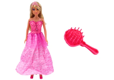 LEAN Toys 16214 Panenka Anlily Mořská princezna, růžové šaty