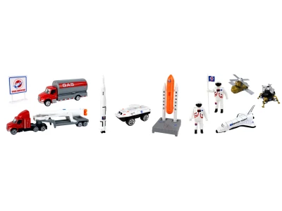 LEAN Toys 16329 Vesmírná stanice s příslušenstvím 15 ks