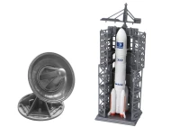 LEAN Toys 16576 Kosmická mise, sada 5 dílů: raketa, astronaut, vesmírná loď