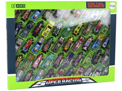 LEAN Toys 16534 Sada farebných autíčok, 50 kusov