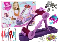 LEAN Toys 17989 Kreatívna sada - stroj na výrobu šperkov s korálikmi