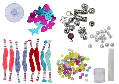 LEAN Toys 17989 Kreatívna sada - stroj na výrobu šperkov s korálikmi