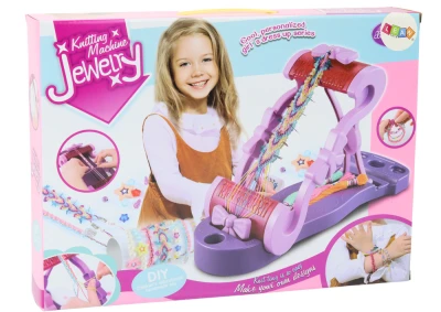 LEAN Toys 17989 Kreatívna sada - stroj na výrobu šperkov s korálikmi