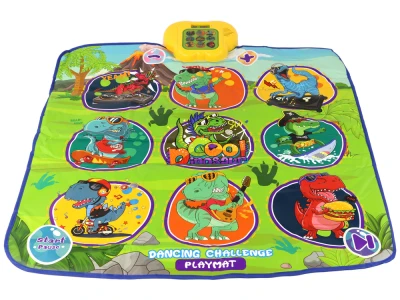LEAN Toys 16669 Taneční podložka s motivem dinosaurů 90 × 86 cm