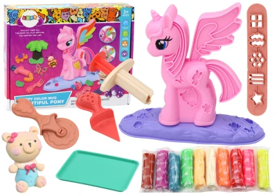 LEAN Toys 17555 Plastelína Jednorožec DIY - sada s príslušenstvom