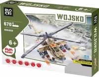 ICOM bločkov Bojový vrtuľník AH-64 Apache so svetlom a zvukom 670 dielov