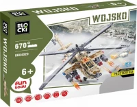 ICOM bločkov Bojový vrtuľník AH-64 Apache so svetlom a zvukom 670 dielov