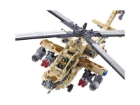 ICOM bločkov Bojový vrtuľník AH-64 Apache so svetlom a zvukom 670 dielov