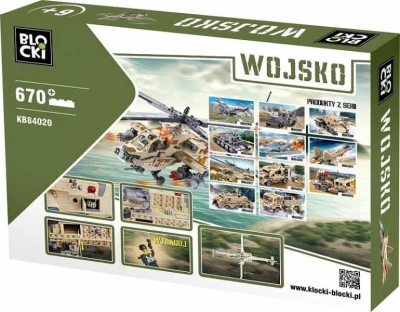 ICOM bločkov Bojový vrtuľník AH-64 Apache so svetlom a zvukom 670 dielov
