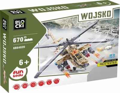 ICOM bločkov Bojový vrtuľník AH-64 Apache so svetlom a zvukom 670 dielov
